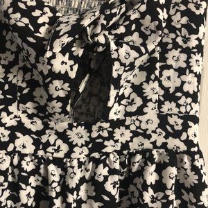 Spaghetti straps, floral, dark blue or black and white.